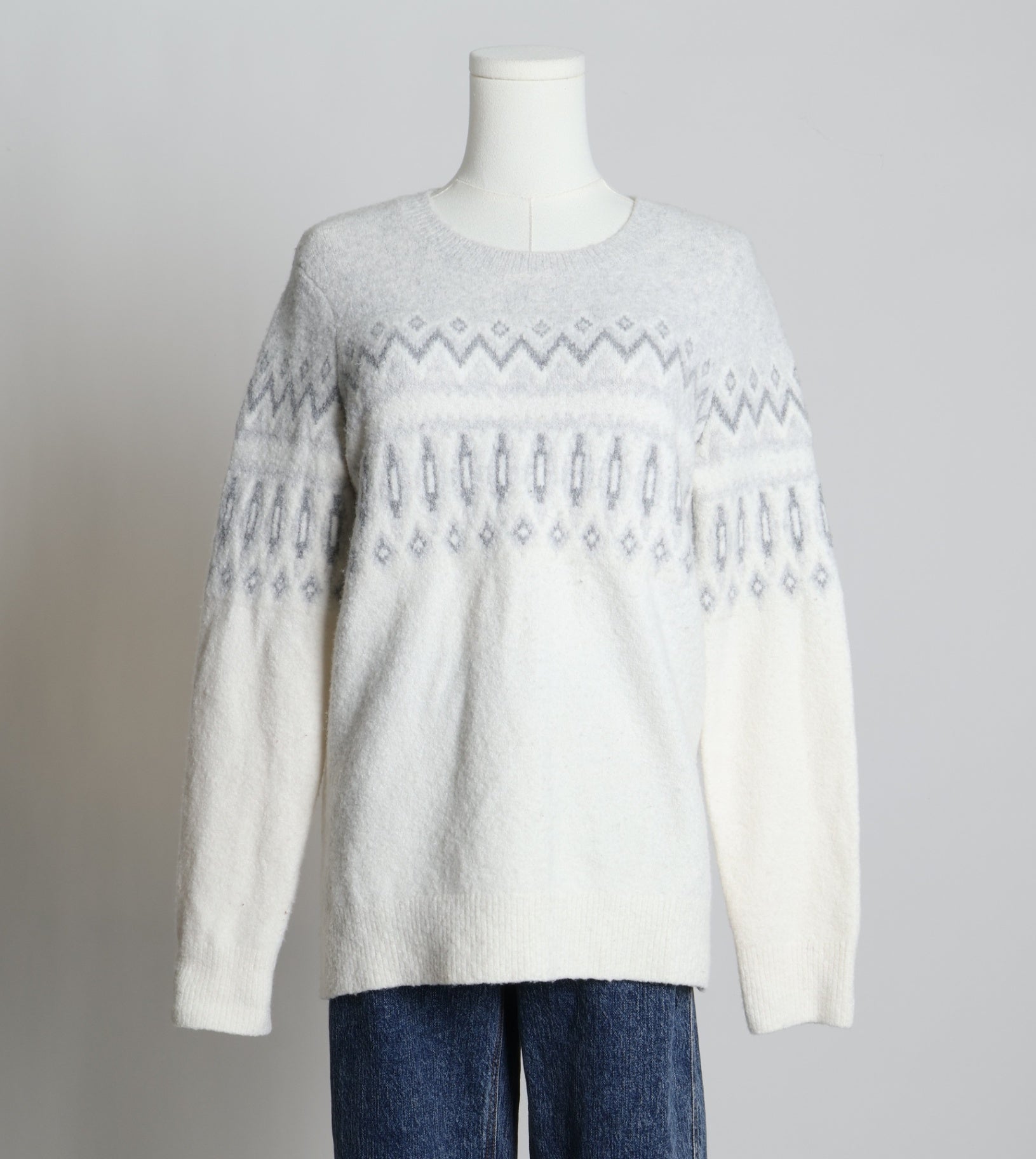 Chandail en tricot duveteux avec motif nordique