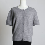 Cardigan à manches courtes en maille fine