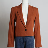 Veston court couleur rouille