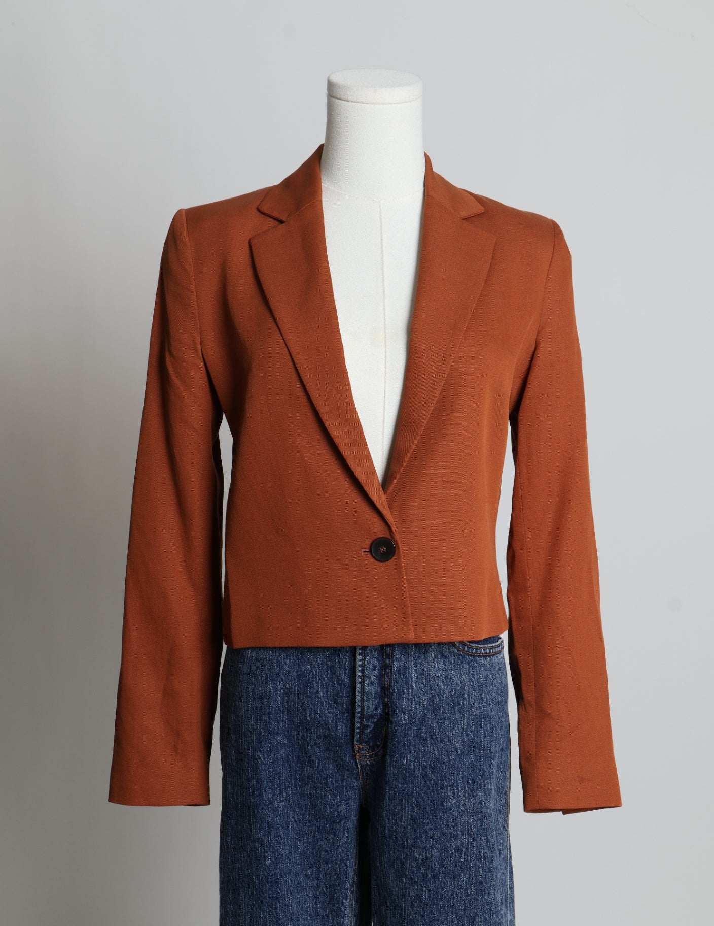 Veston court couleur rouille