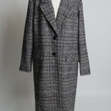 Manteau de laine à motif Prince-de-galles