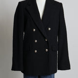 Veston en tweed avec boutons dorés