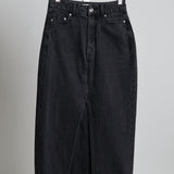 Jupe longue en denim avec une taille haute