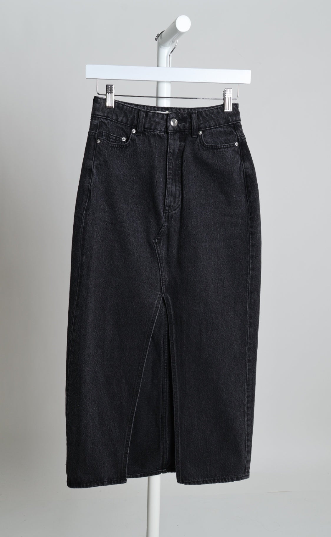 Jupe longue en denim avec une taille haute