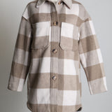 Manteau style surchemise à carreaux