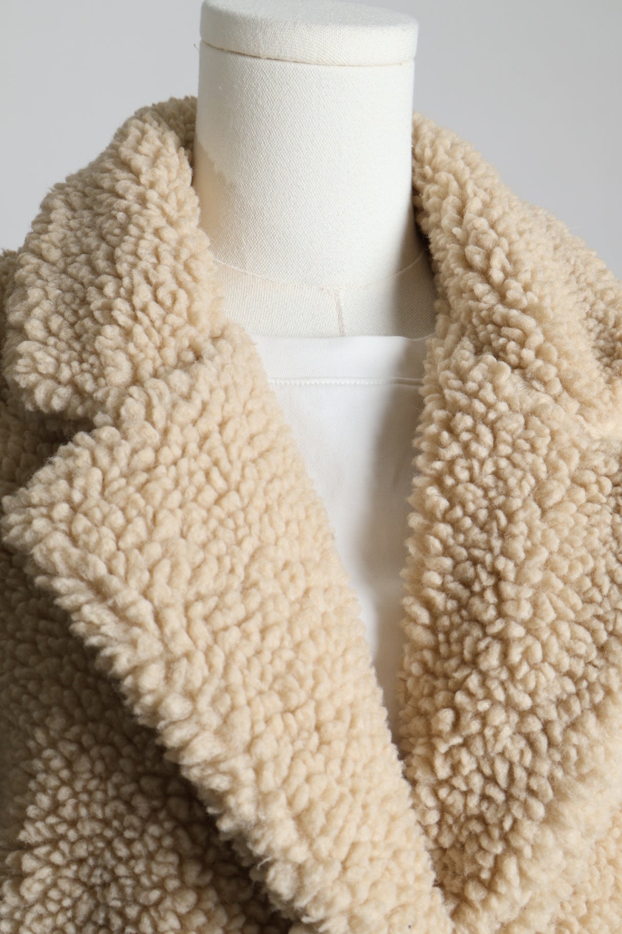 Manteau sherpa avec boutons pression