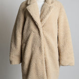Manteau sherpa avec boutons pression