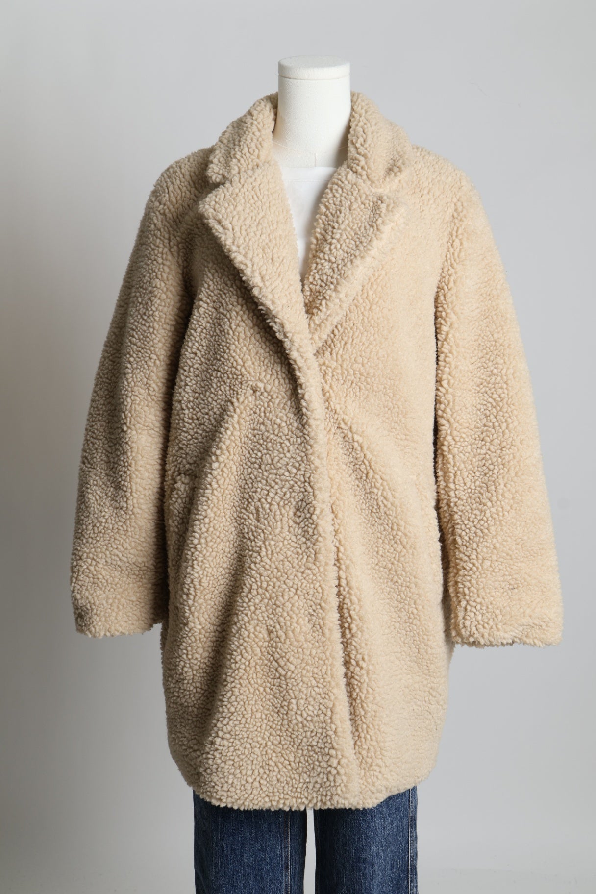 Manteau sherpa avec boutons pression