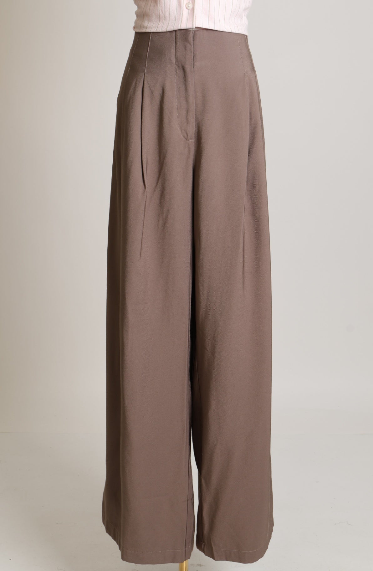 Pantalon à jambes larges et élastique