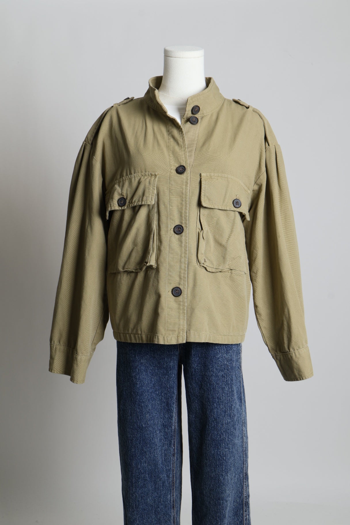 Veste utilitaire avec col montant