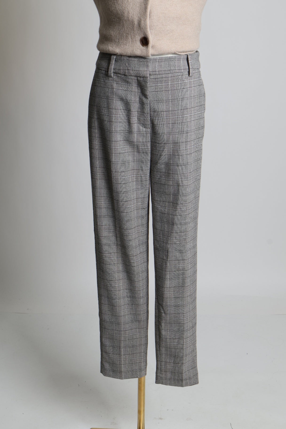 Pantalon ajusté à motif Prince-de-Galles