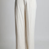 Pantalon mince mélange de lin