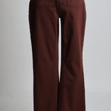 Pantalon à poches plaquées et à coupe bootcut