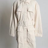 Robe-chemise avec col rabattu