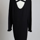 Robe en lainage croisé au dos