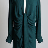 Robe chemise à décolleté plongeant