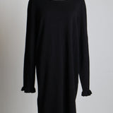 Robe en lainage croisé au dos