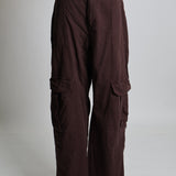 Pantalon cargo à jambes larges
