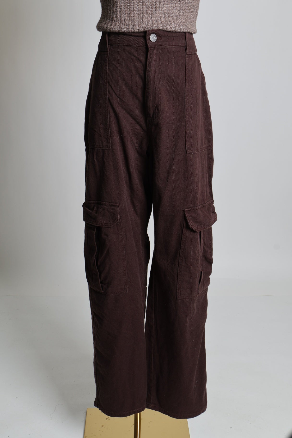 Pantalon cargo à jambes larges
