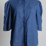 Chemise à manches courtes style denim (Icône)