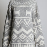 Robe en tricot avec motif Lama