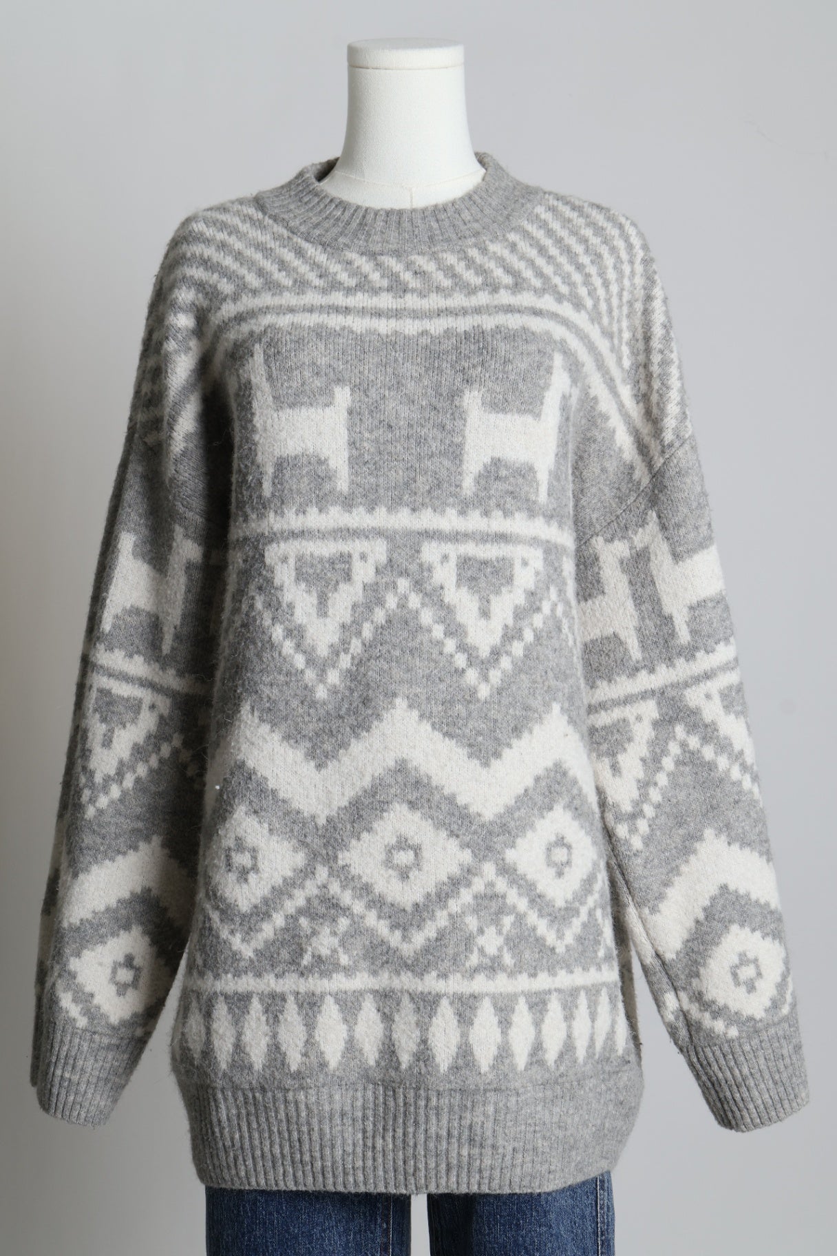 Robe en tricot avec motif Lama