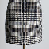 Jupe en tweed à motif de pied-de-poule