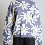 Chandail en tricot avec imprimé floral
