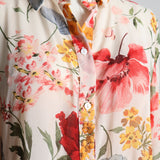 Robe en tissu diaphane et imprimé floral