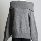 Chandail en tricot à épaules dénudées