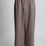 Pantalon motif pied-de-poule