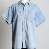 Chemise à manches courtes en denim
