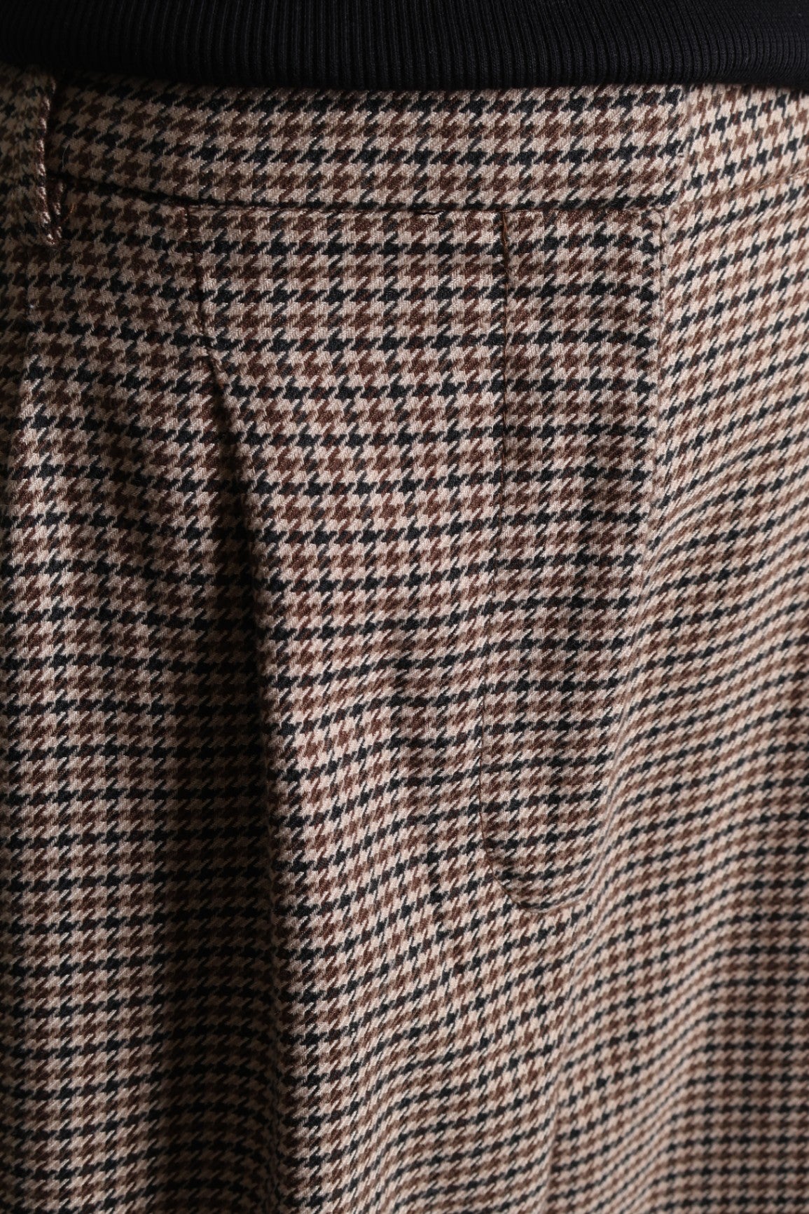 Pantalon motif pied-de-poule