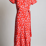 Robe portefeuille à motif de marguerites