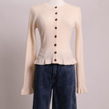 Cardigan à manches longues boutonné