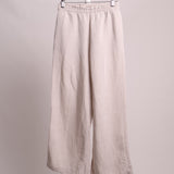 Pantalon taille élastique effet lin